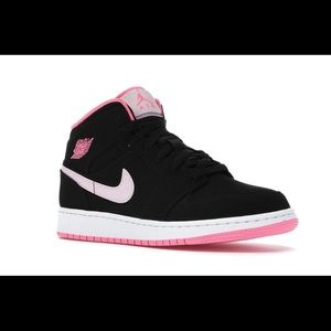 AIR JORDAN 1 mid black digital pink gs